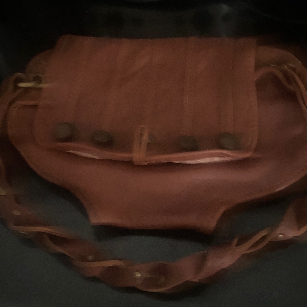Dark Brown Solid handbag